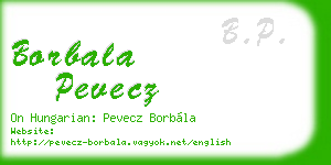 borbala pevecz business card