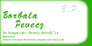 borbala pevecz business card